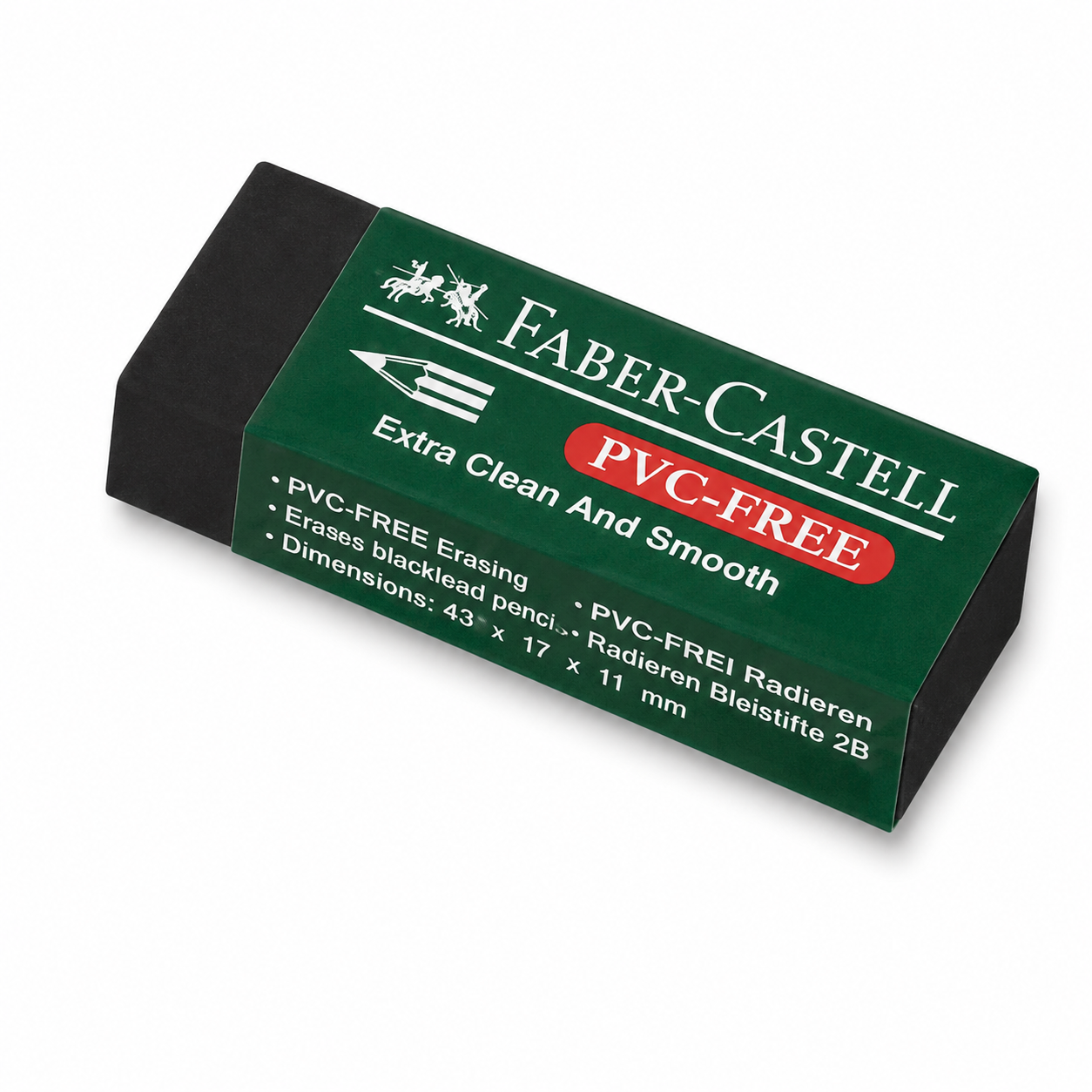 Radiera pentru creion Faber-Castell fără PVC – albă
