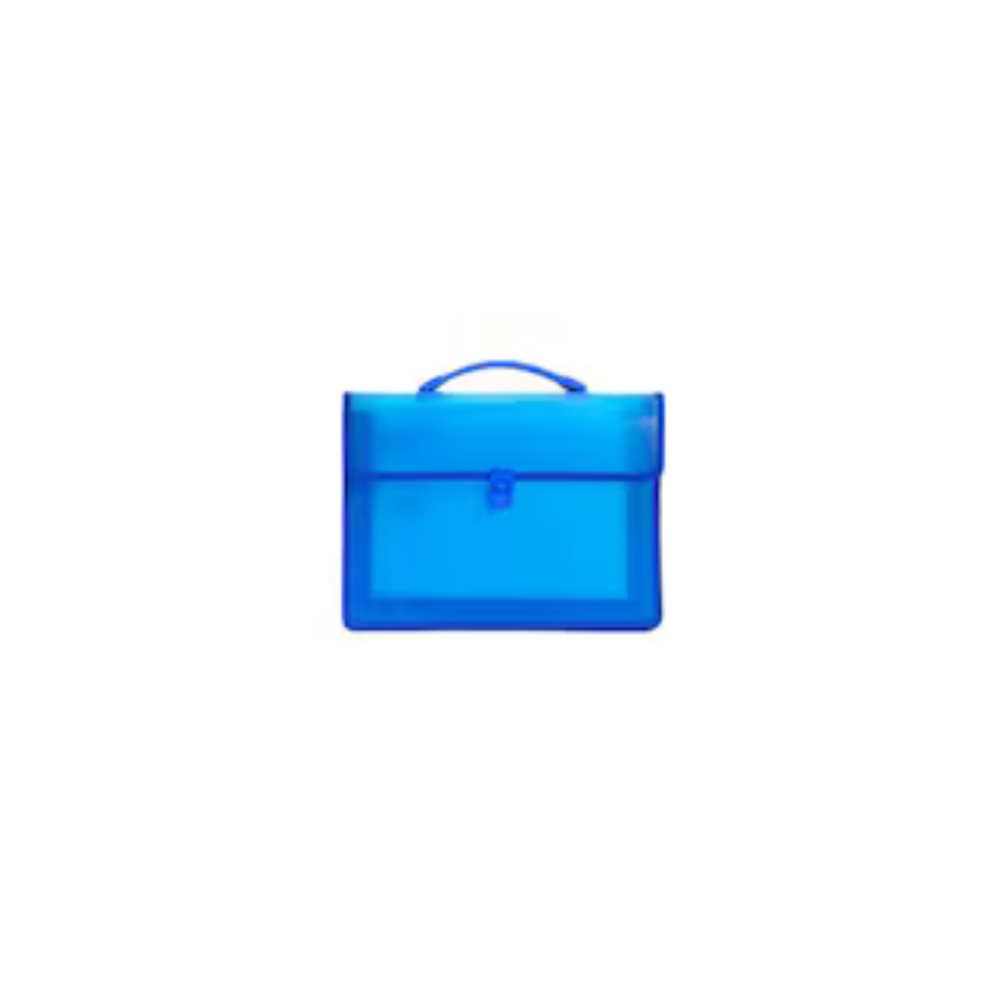 Чанта за документи PVC – прозрачна, синя, широко дъно