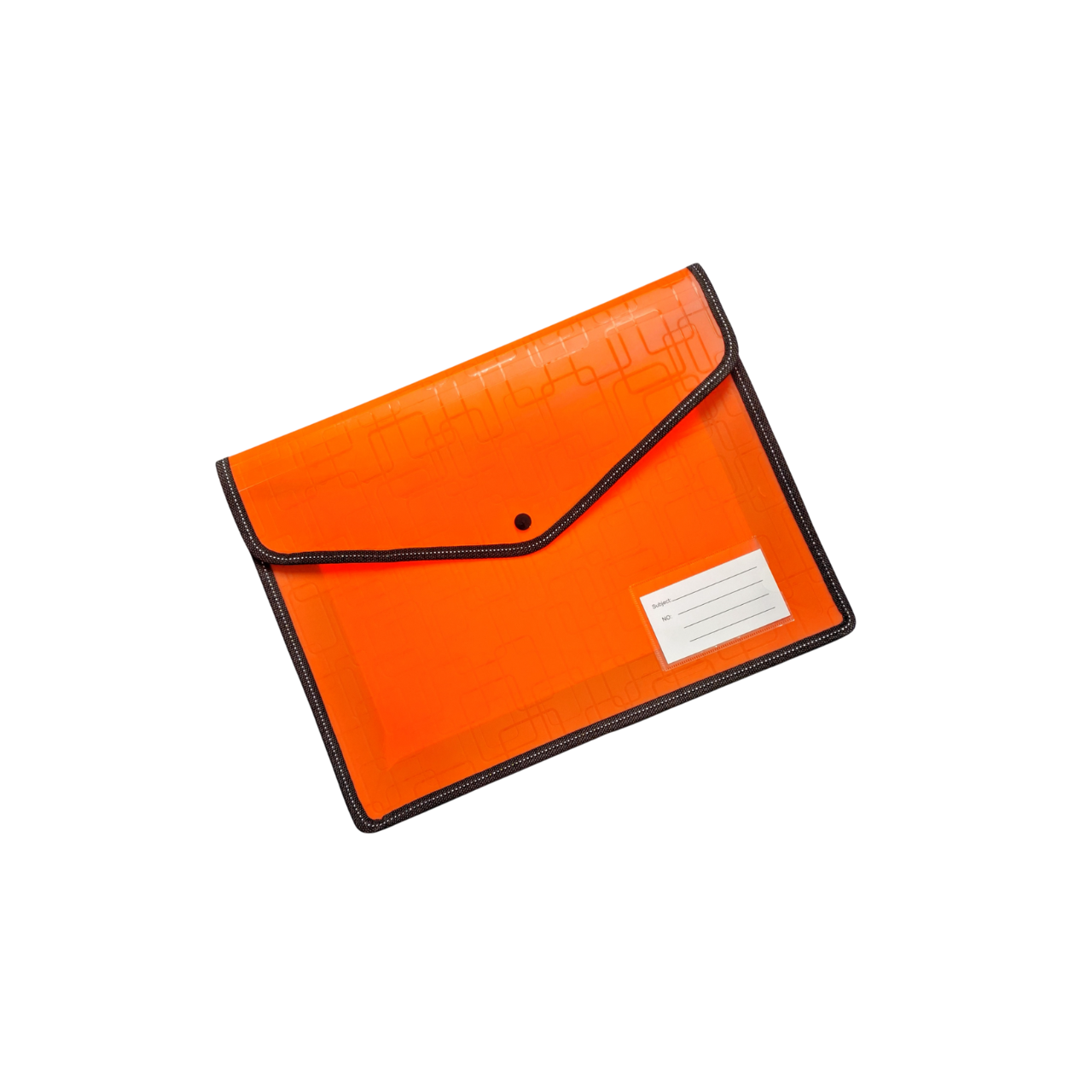 Папка PP с копче A4 – широко дъно, Оранжева