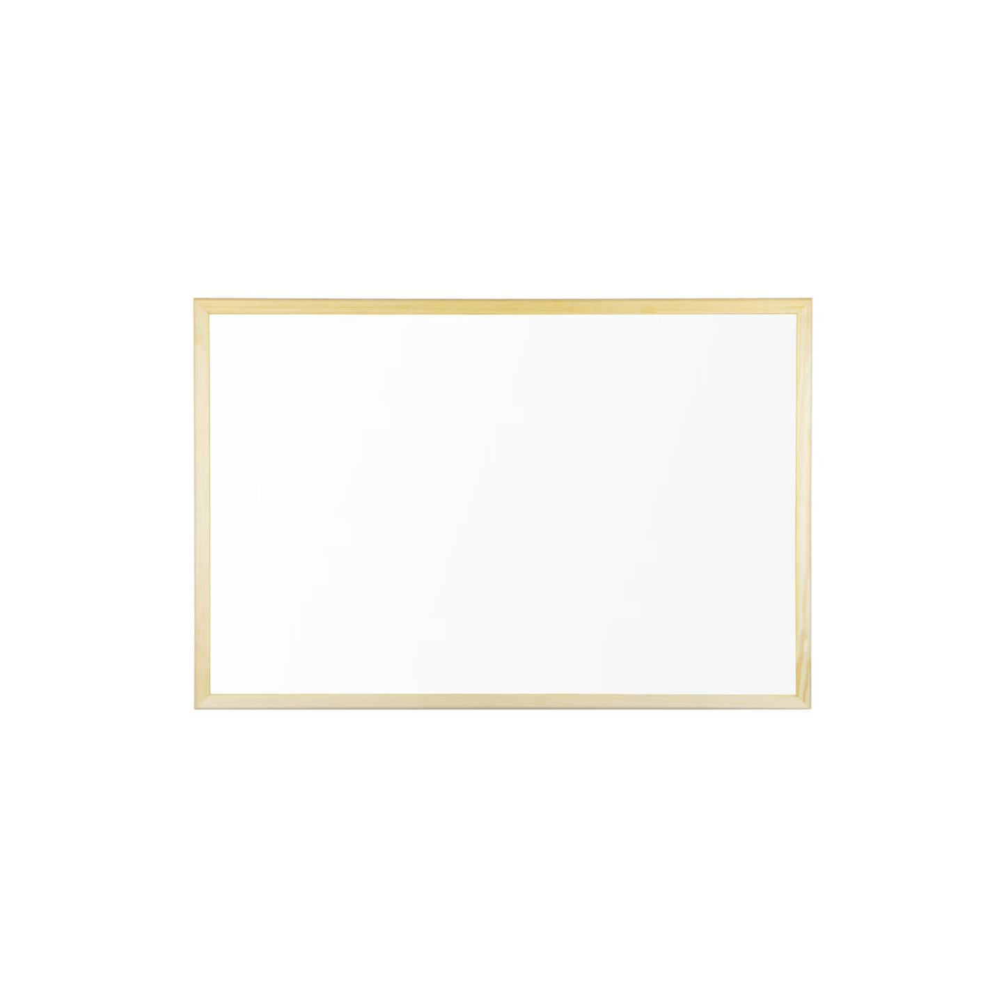 Бяла дъска с дървена рамка, немагнитна, 30 × 40 см