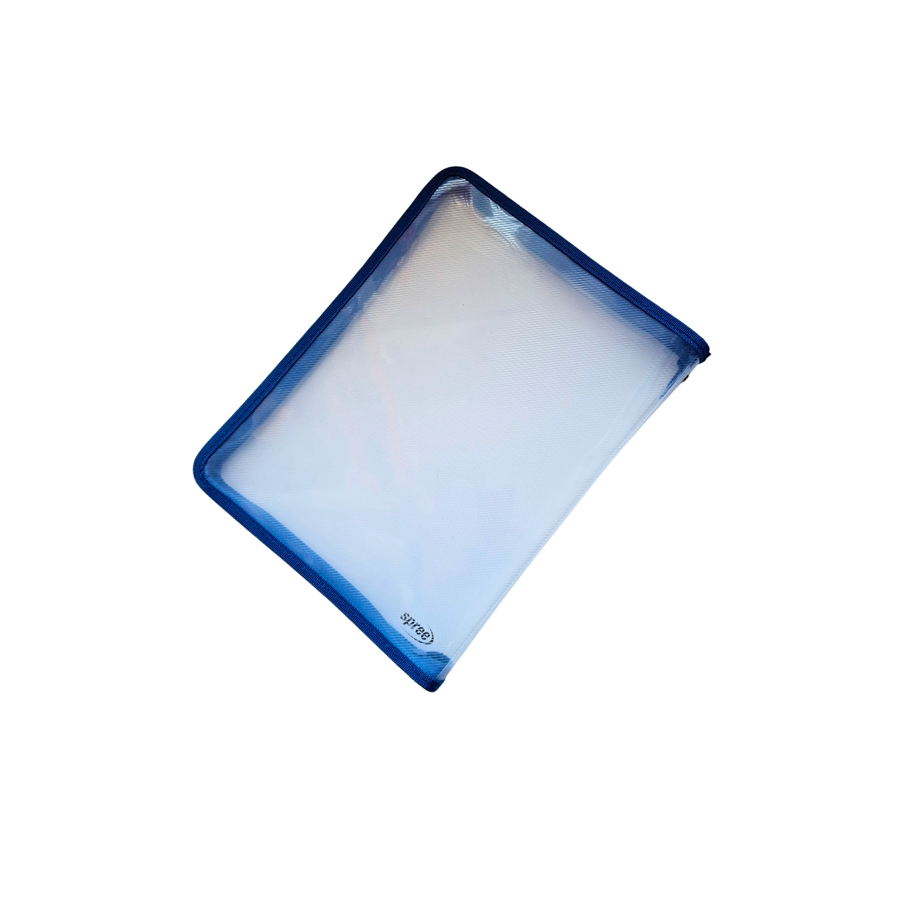 Папка с цип Spree A4 | Папка за документи със син кант