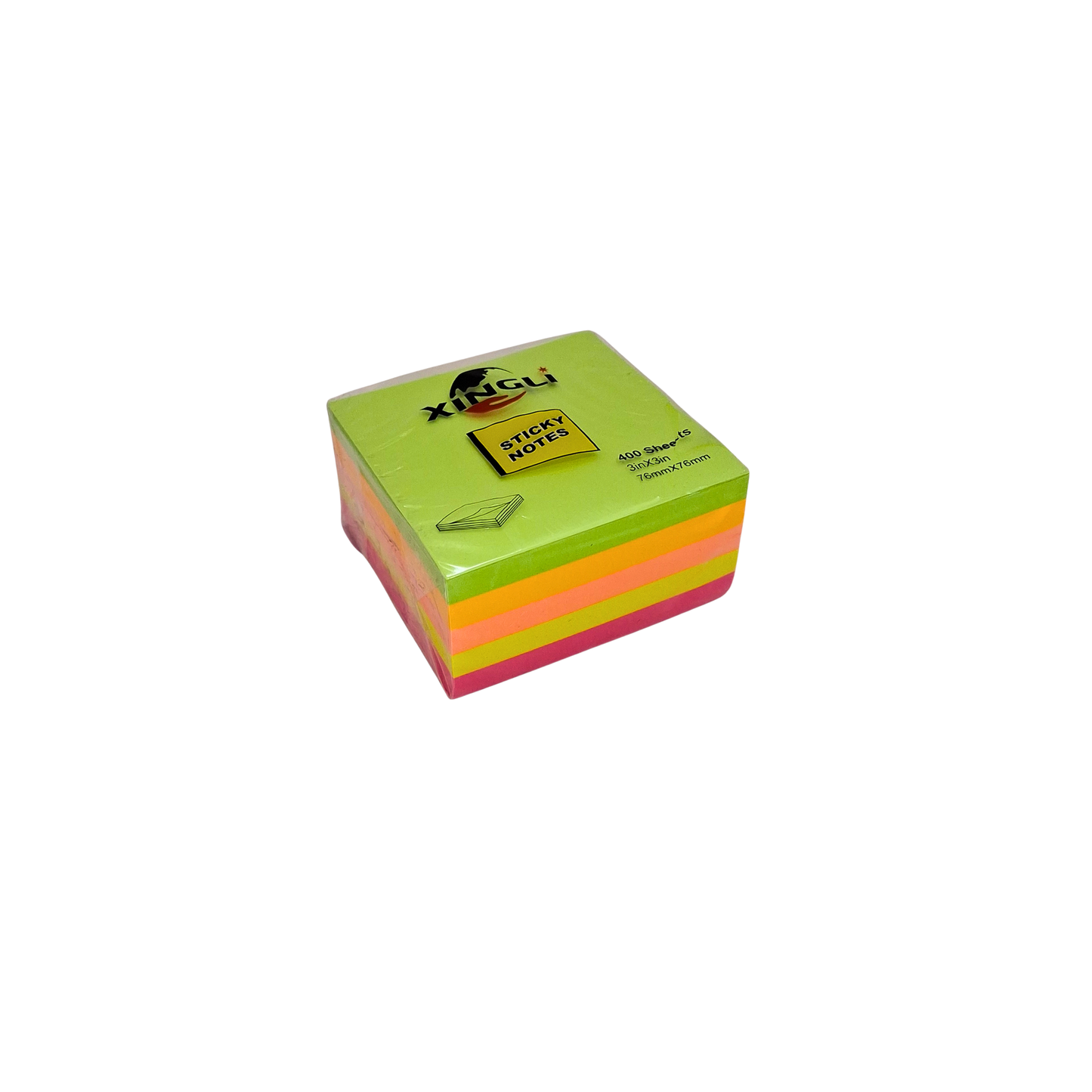 Кубче самозалепващи бележки XING LI 76x76 мм – 400 листа, микс цветове