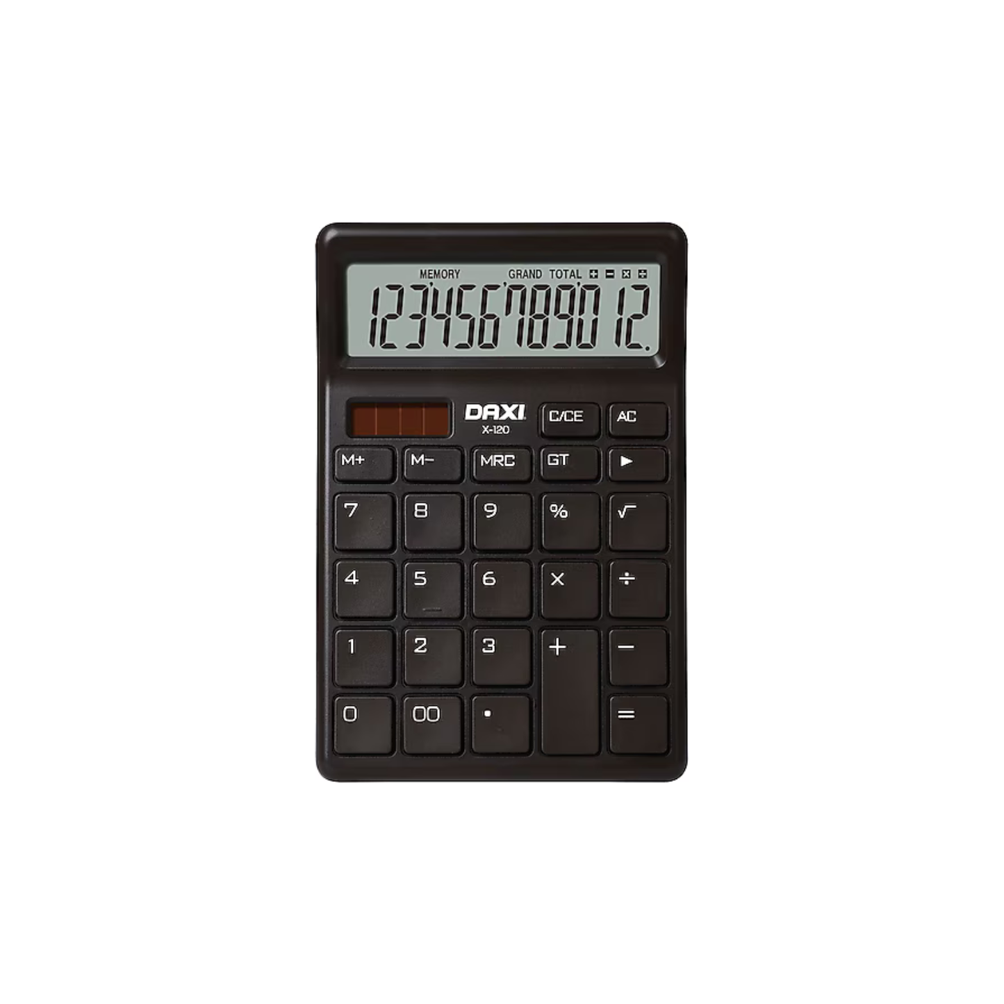 Калкулатор DAXI X-120 P – 12 цифри, широк дисплей , черен
