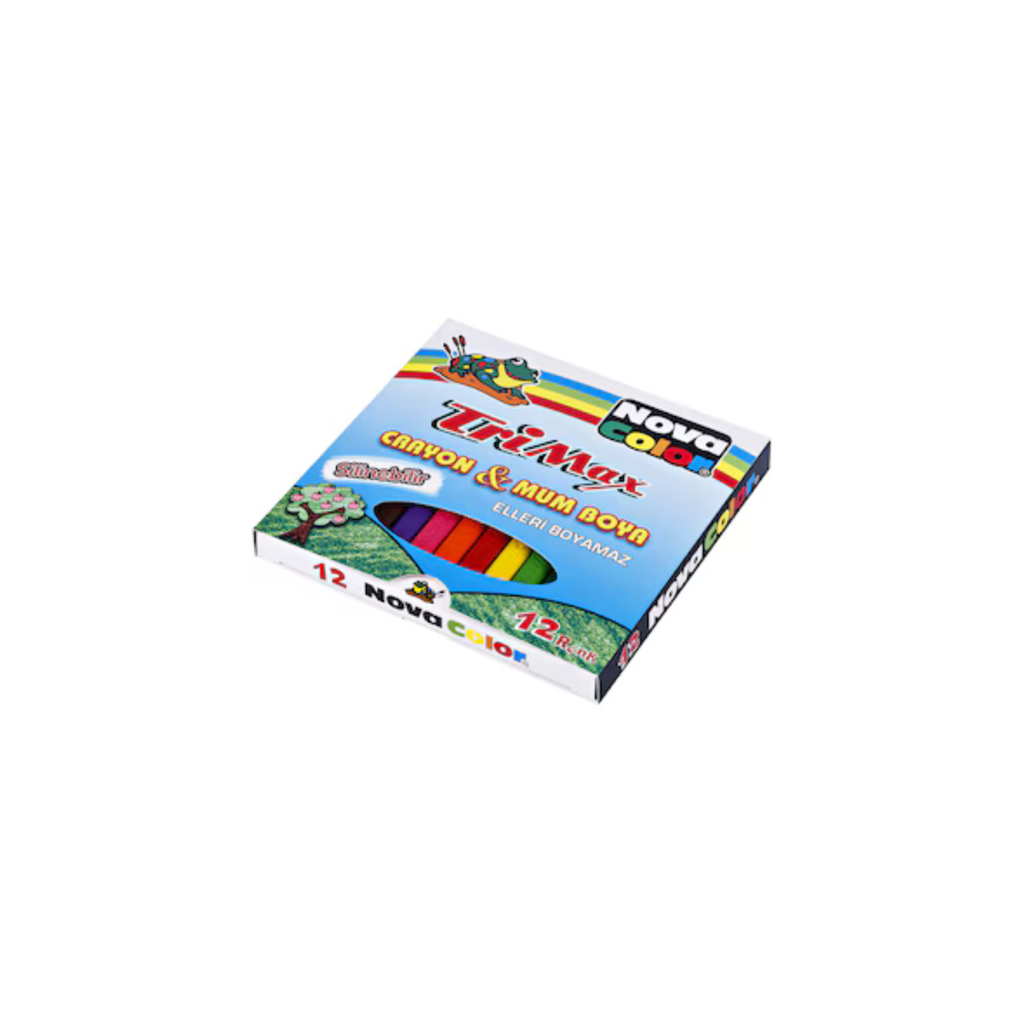 Восъчни пастели NOVA COLOR – 12 цвята, гел