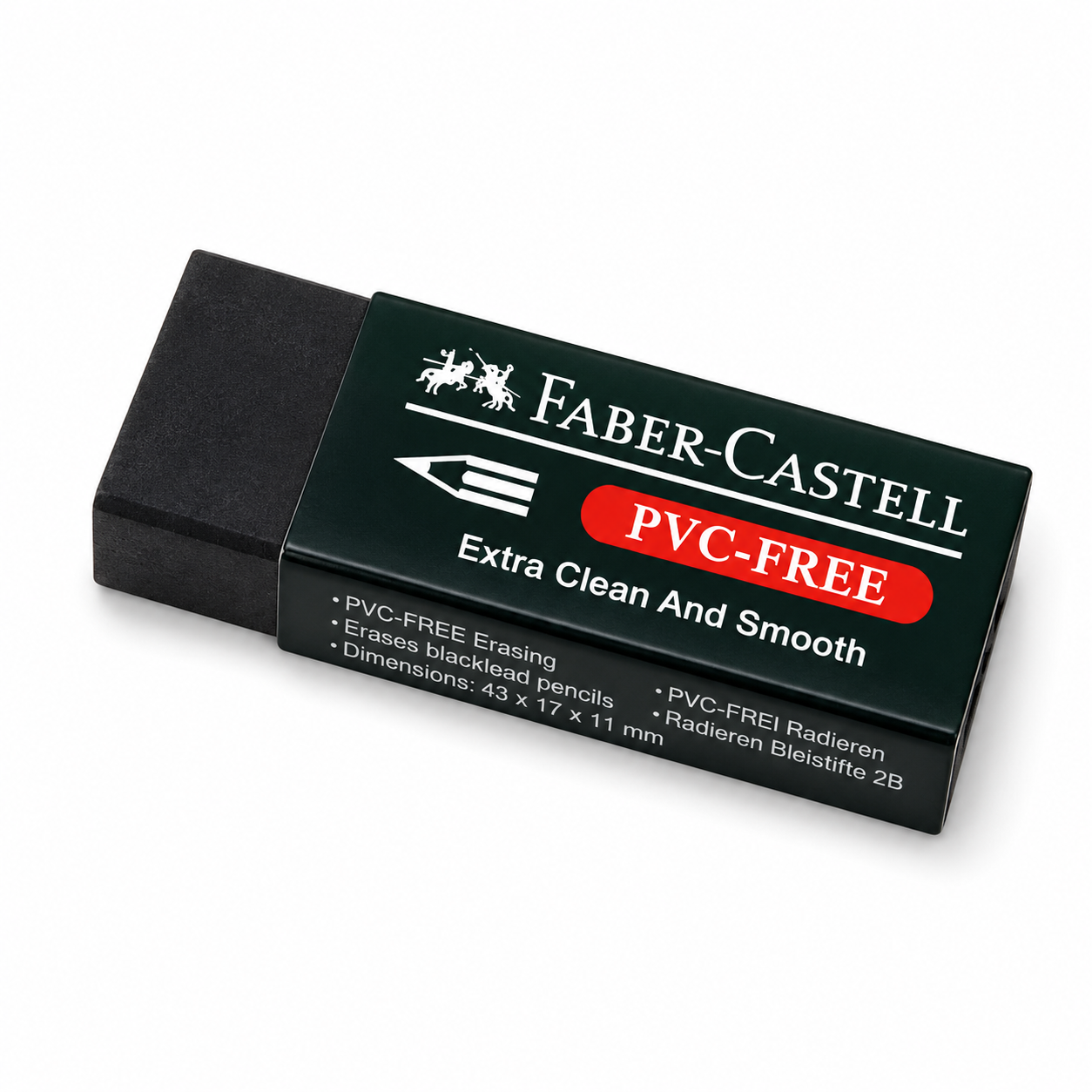 Radiera pentru creion Faber-Castell fără PVC – albă