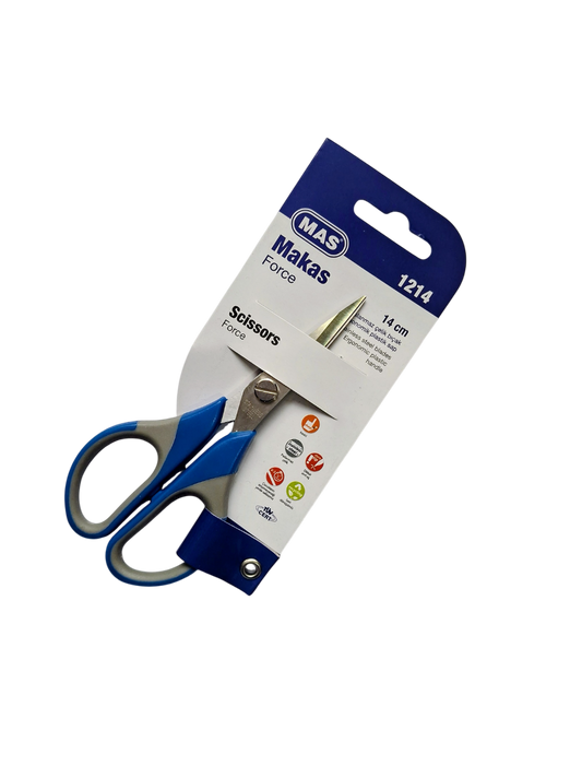 Ножица MAS – 14 см, метална, ергономични меки дръжки