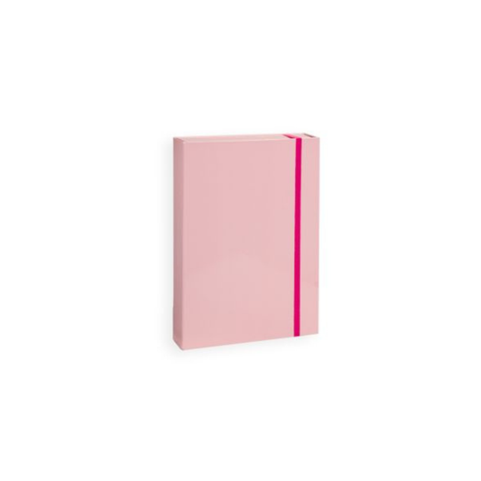 Папка кутия с ластик DINEL 24×33×5 см – розова
