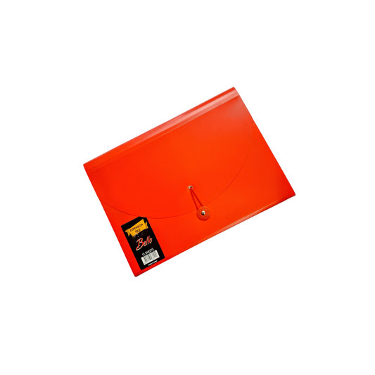 Папка PP A4 – закопчаване с ластик, 13 отделения, ЧЕРВЕНА