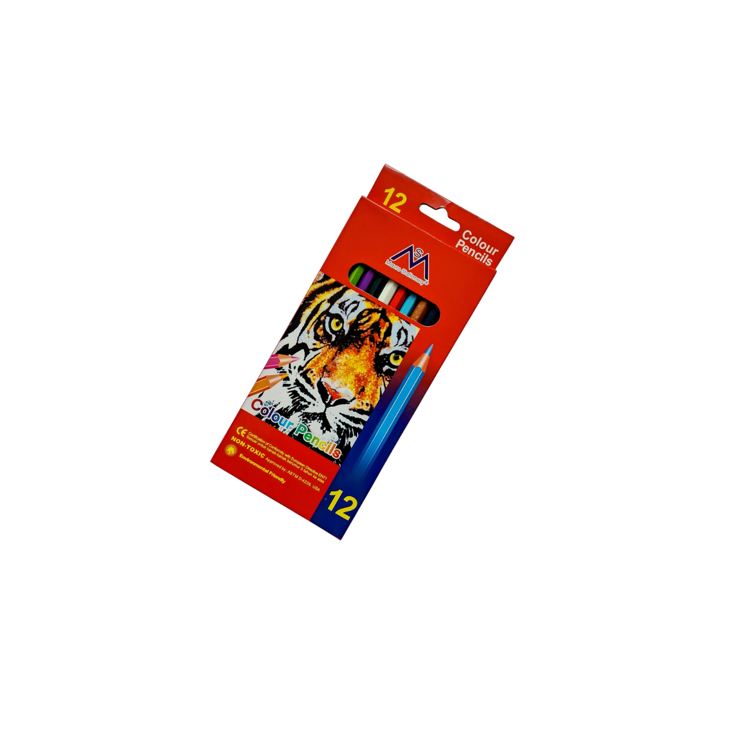 Цветни моливи MAVRO – дълги, 12 цвята