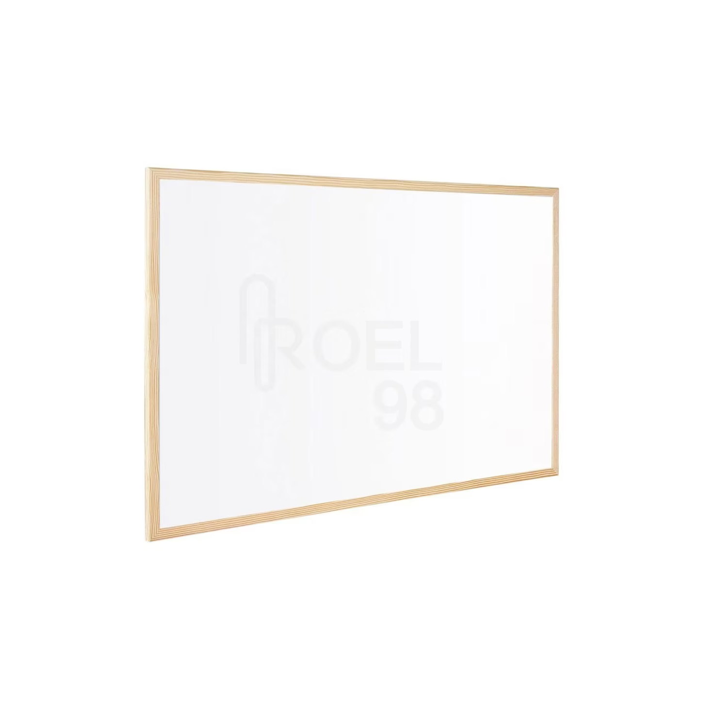 Бяла дъска с дървена рамка, немагнитна, 60 × 90 см