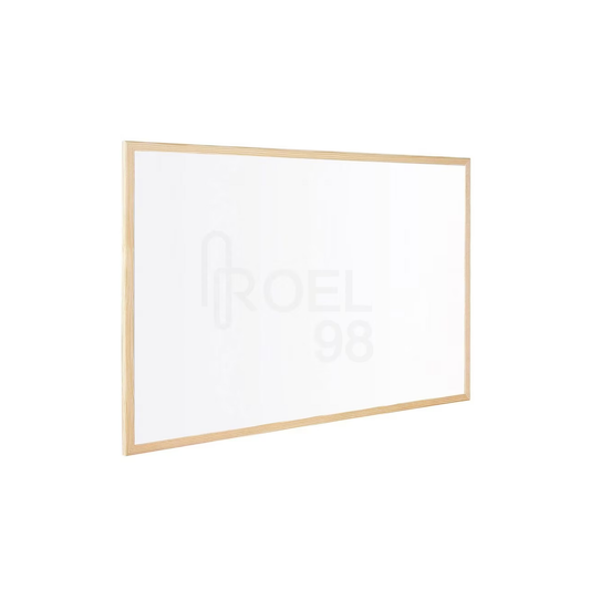 Бяла дъска с дървена рамка, немагнитна, 60 × 90 см