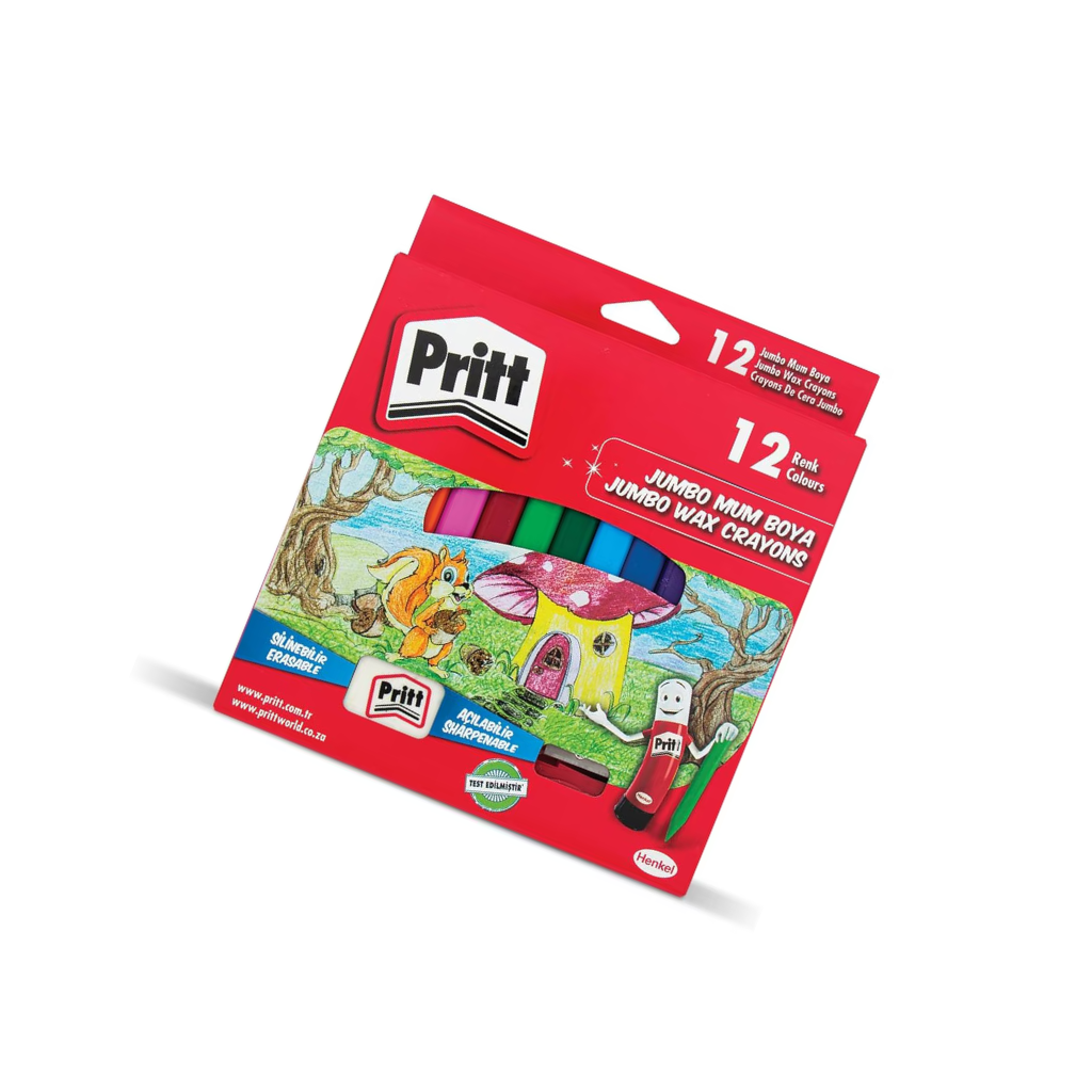 Восъчни пастели PRITT Jumbo 12 цвята