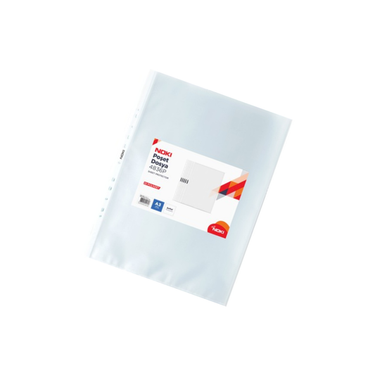 Джоб с перфорация NOKI A3 – прозрачен, 25 броя