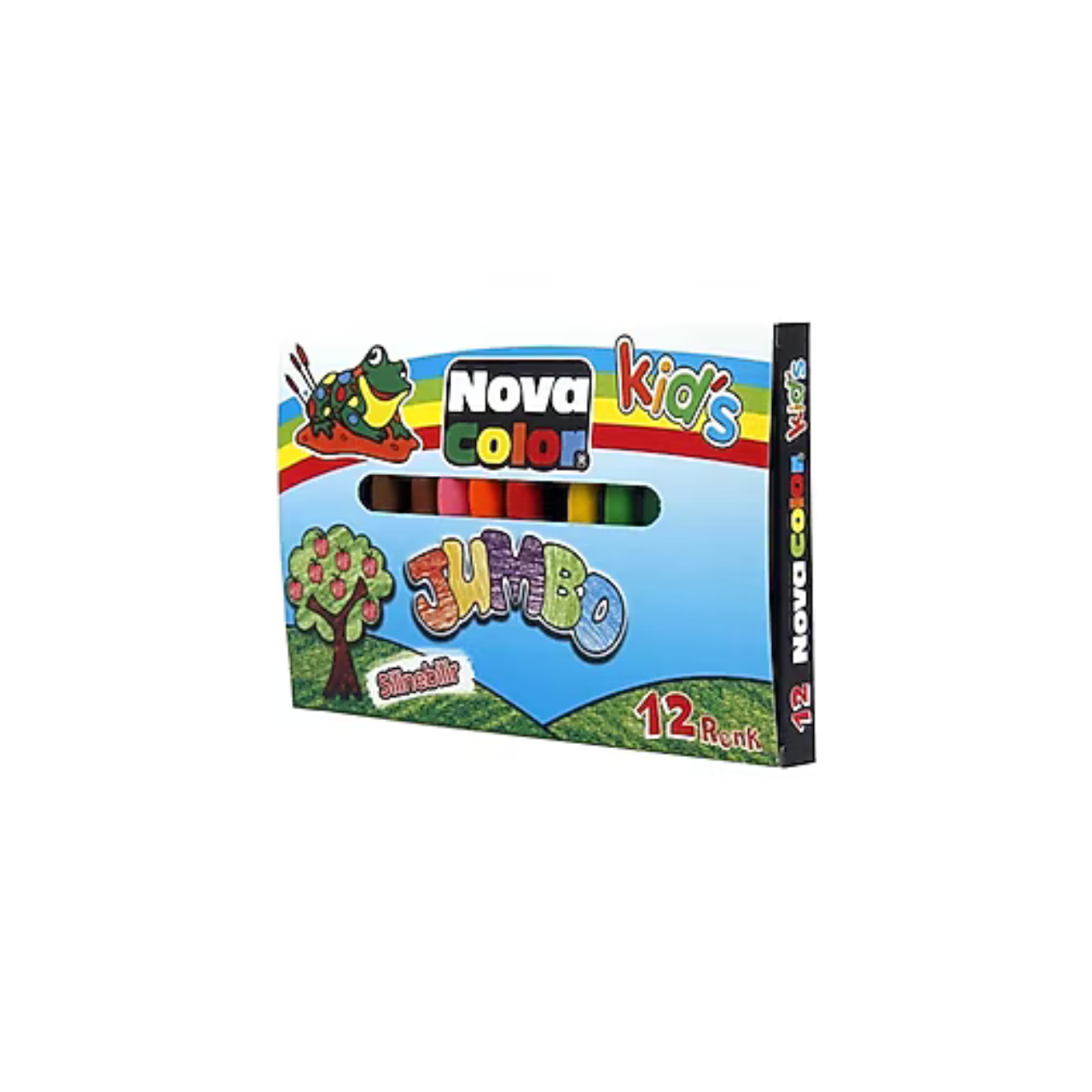 Восъчни пастели NOVA COLOR JUMBO – 12 цвята, гел